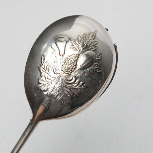 Vintage Silver Plate Salad Tongs Dinner Party Italy EP Zinc Retro Serve Ware MCM - Picture 5 of 12